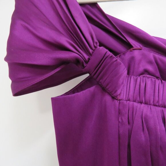 AMUR Winnie Off the Shoulder Purple 100% Silk Top - Size XXS NWT - Picture 9 of 14